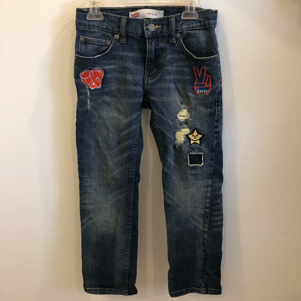 Kids Levi Strauss & Co 511 jeans with patches